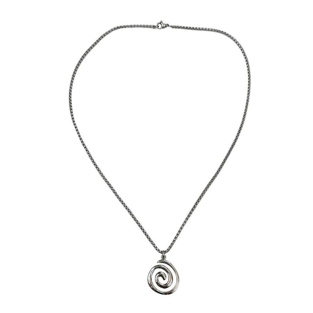 Cross-border Spiral Y2K Rock Punk Hypoallergenic Non-tarnish Stainless Steel Necklace.
