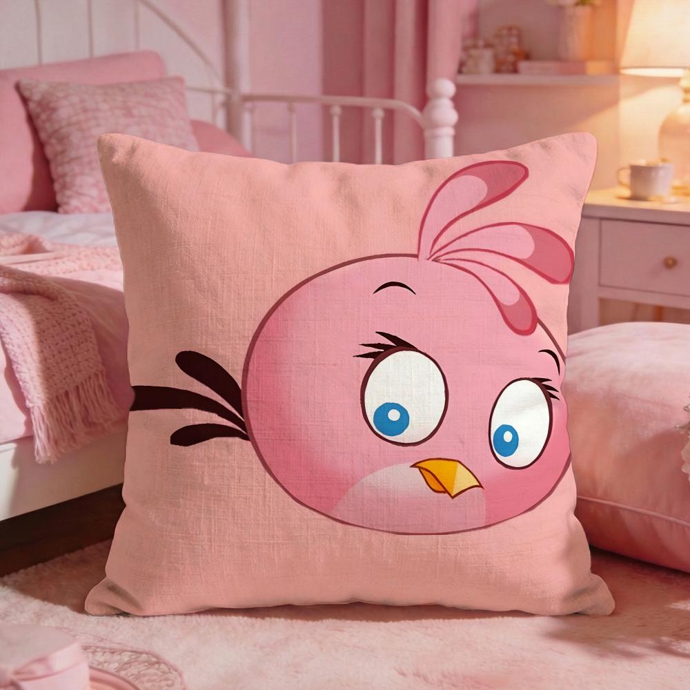Angry BBirdss Game Classic Cushion Cover Premium Comfort Reversible Pillow Cove Two In One Design For Any Room  Car Interior