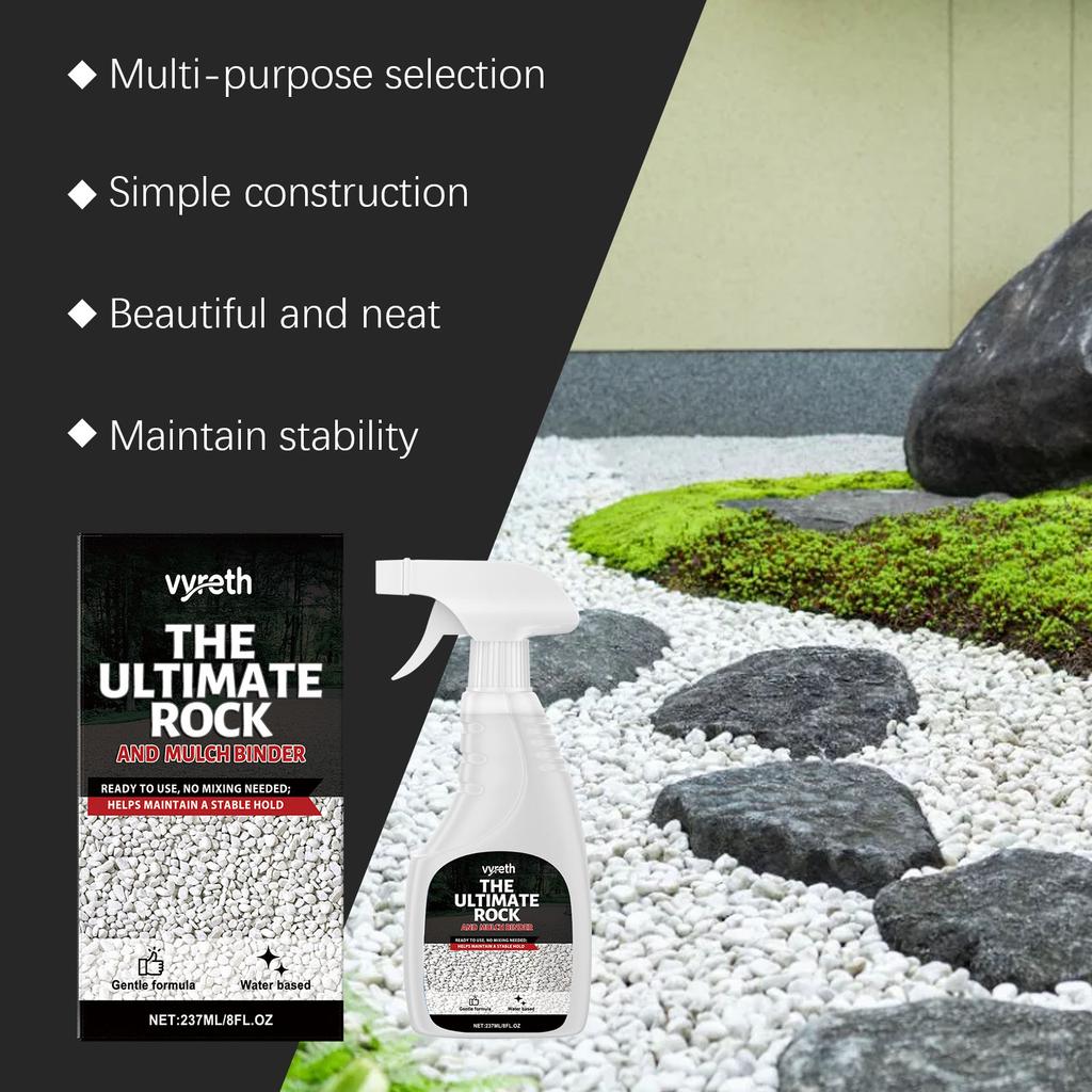 Vyreth Gravel Fixing Glue 237ml Waterproof Frost Resistant Transparent Adhesive for Pebbles Sawdust Courtyard Paving
