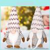 Adorable Gray Striped Rudolph Doll Perfect For Christmas Festive Decor And Gifts