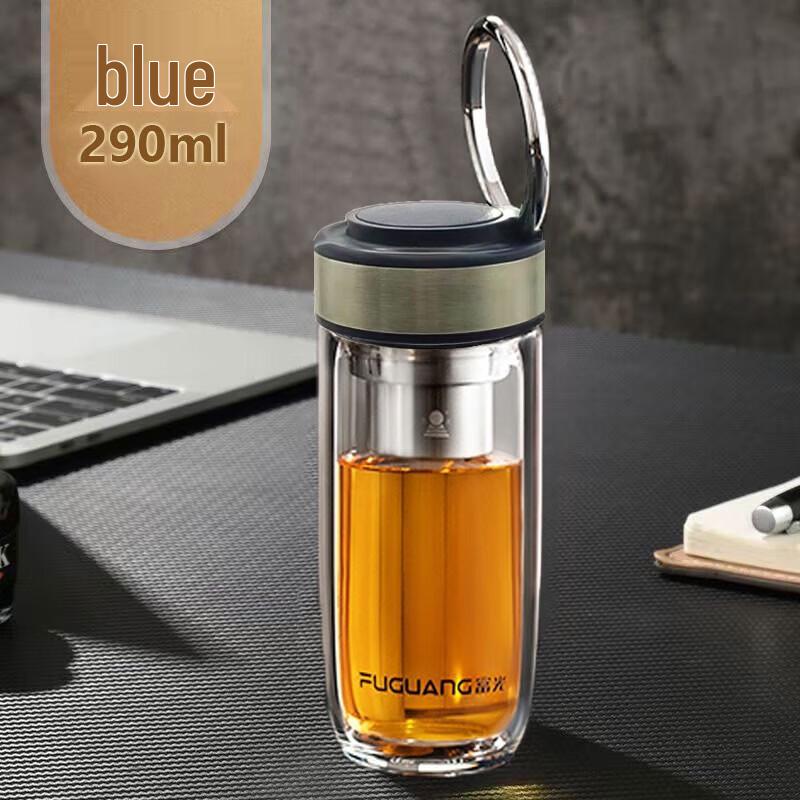 FUGUANG Double-Layer Glass Mug with Handle