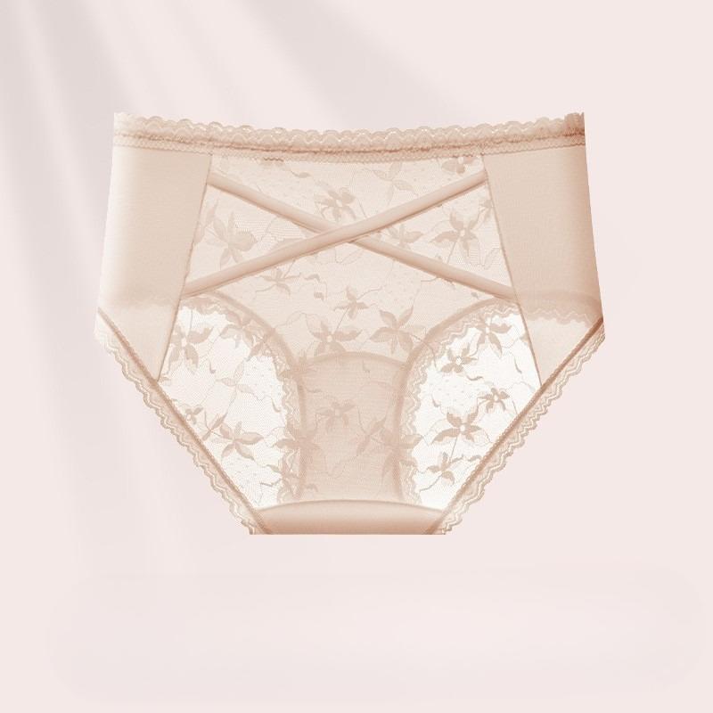Ladies Summer Sexy Lace Satin Comfortable Breathable Package Hip Triangle Briefs