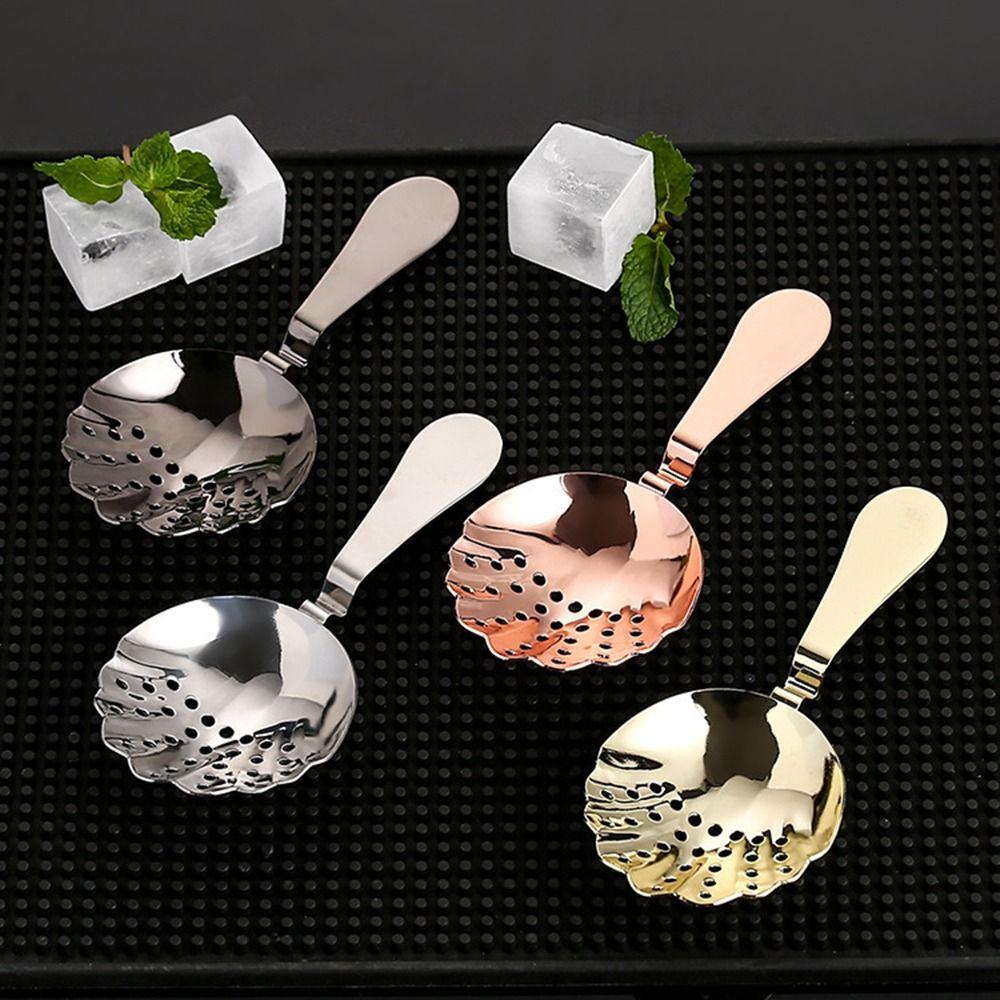 Bartender Stainless Steel Shell Shaped Cocktail Tool Julep Bar Strainer Percolator Ice Cube Filter