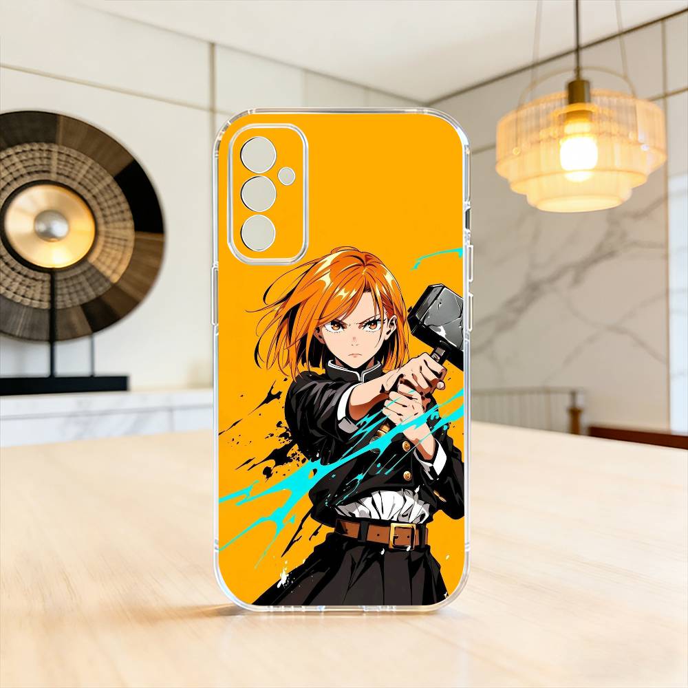 

J-Jujutsu Kaisen K-Kugisaki N-Nobara Phone Case For SamsungA10,12,20,21S,30,31,40,50,51,52,70,71 Transparent Cover Samsung a50 30s 50s