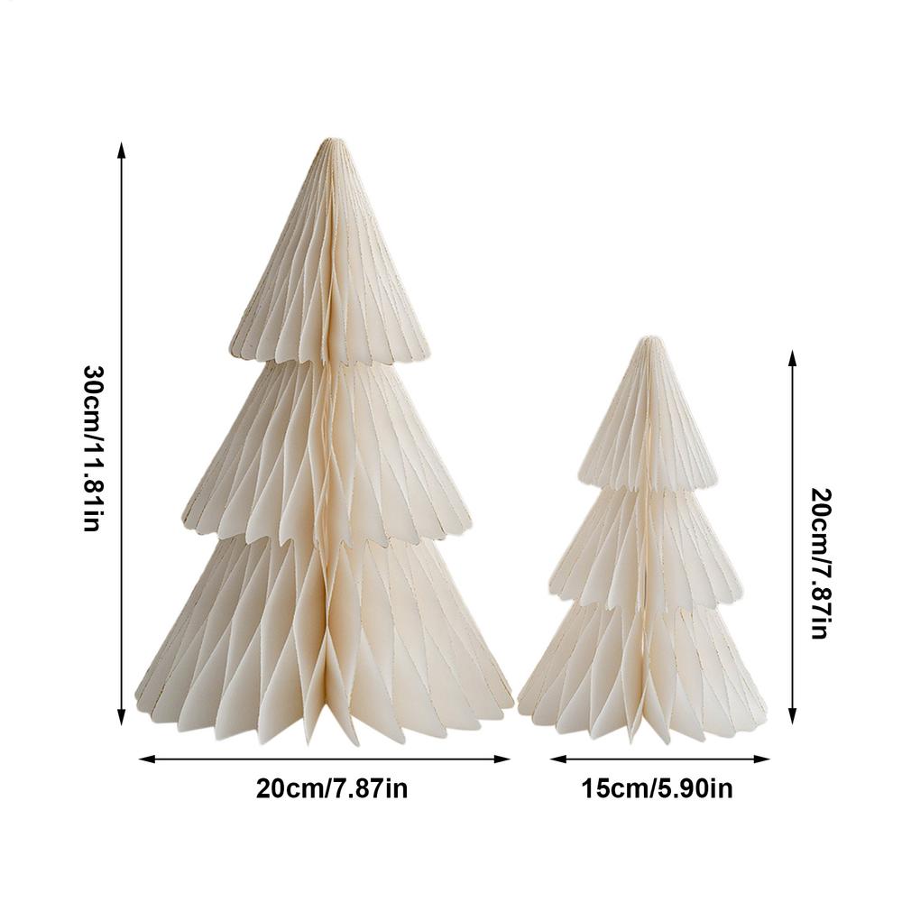 Na Kreatywną Mini Choinkę Dekoracja Papier Miodowy Origami Składanie Aranżacja Przestrzeni Domowej Boże Narodzenie Wiszące Ozdoby 2 szt./s