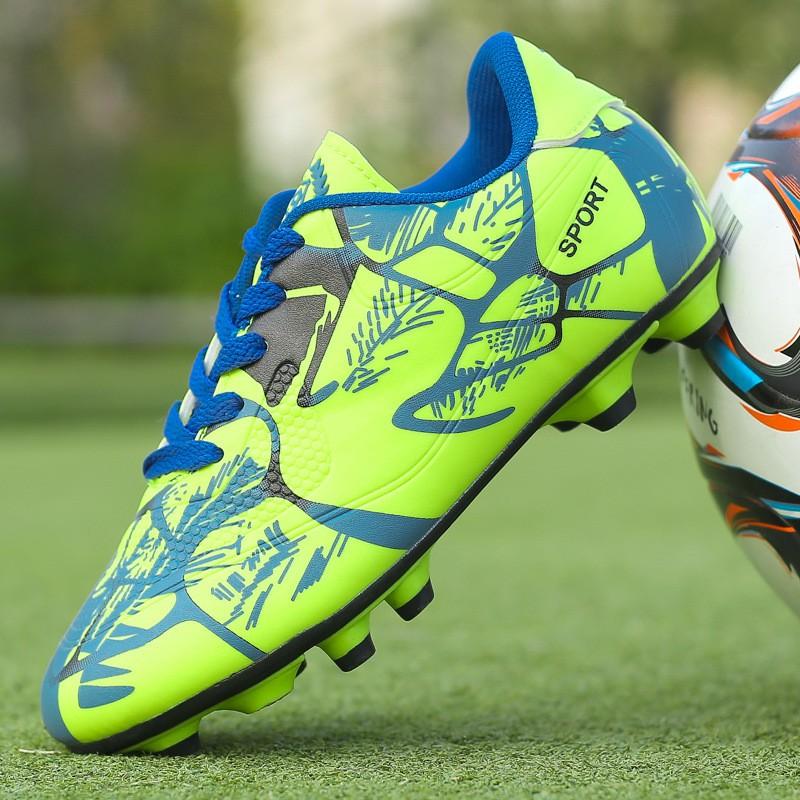 Mens Womens Soccer Cleats Artificial Turf Outdoor Football Shoes With Studs Anti-Slip Rubber Sole Breathable Mesh Lining