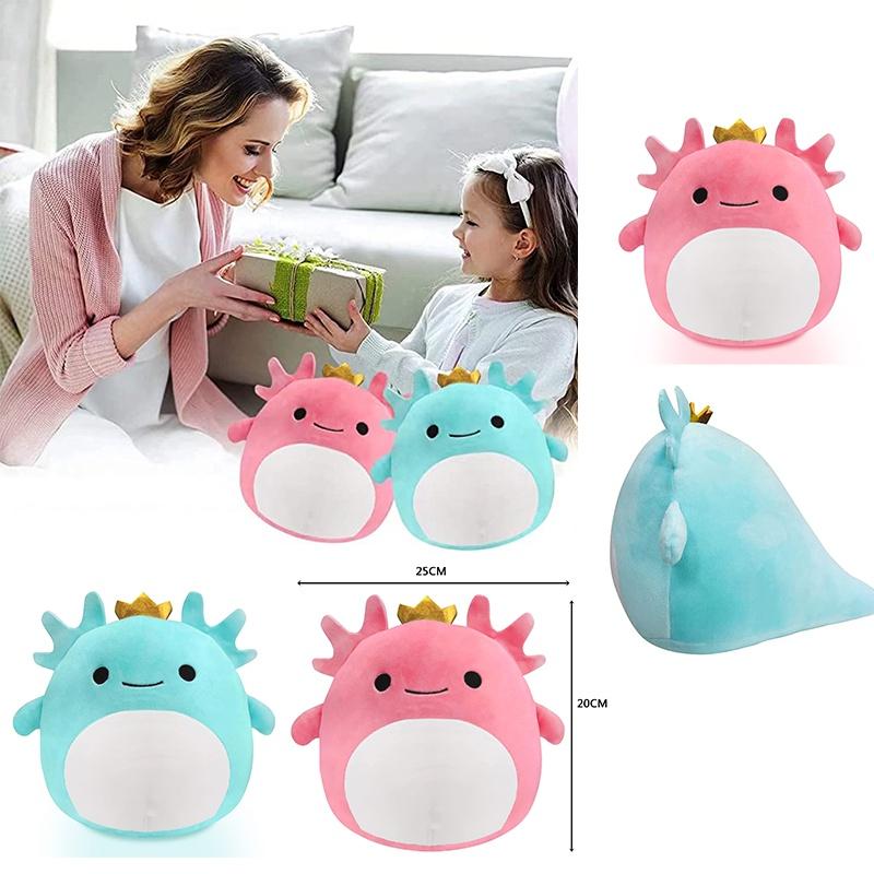 Krone Axolotl Kuscheltier Spielzeug Weiche Plüschpuppe Kissen Für Kinder Sicher Bequem