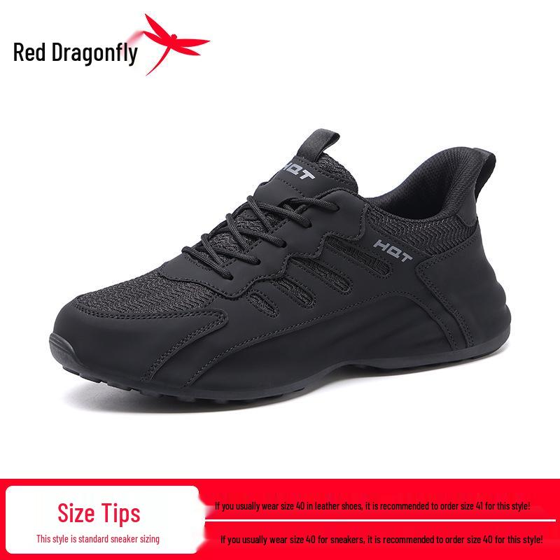 Red Dragonfly Men s Casual Height-Increasing Breathable Mesh Shoes with Non-Slip Thick Sole 45