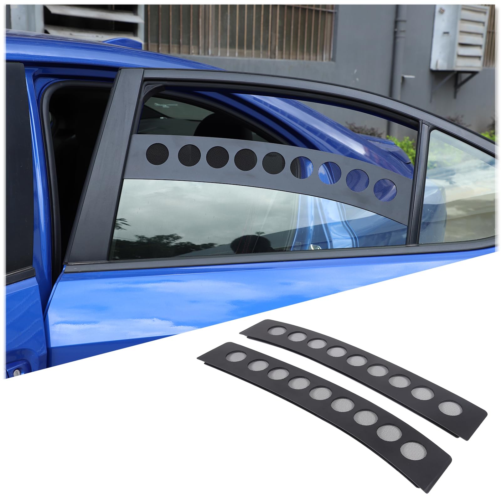 

Compatible with Subaru WRX Rear Door Window Rear Door Window Glass Decorative Window Cover Rear Door Glass Trim Protective Custom Exterior Aluminum