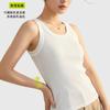 Débardeur à bretelles fines en coton pur pour femme, sous-vêtement de sport blanc ajusté, vêtement d'été respirant pour le printemps et l'été