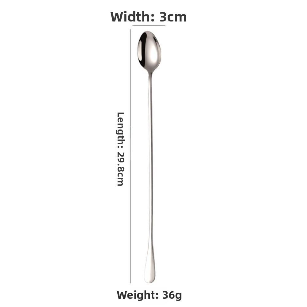 Extended Tip Cocktail Mixing Utensil Stainless Steel Tea Stirring Spoon Long Spoon Kitchen Tool Style A