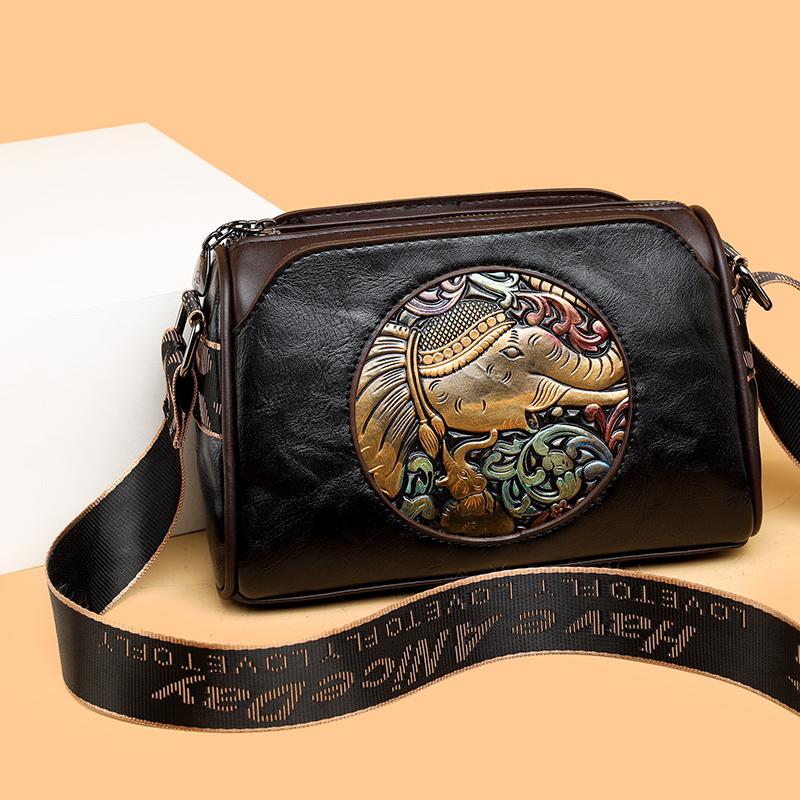 Wysokiej jakości kobiety olejowoskowa skórzana torba listonoszka na ramię torebka Retro kobieca torba typu Crossbody o małej pojemności Lady New Luxury Sac