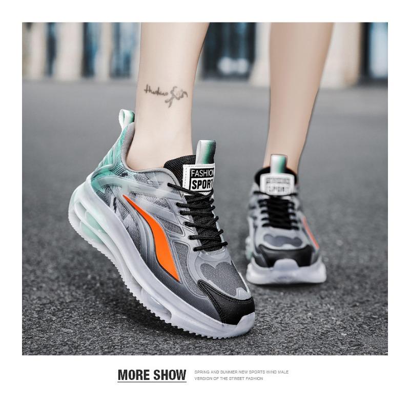Men's Gradient Transparent Air Sneakers Lightweight Breathable Mesh Running Shoes Fashionable Athletic Footwear for Training and Daily Wear