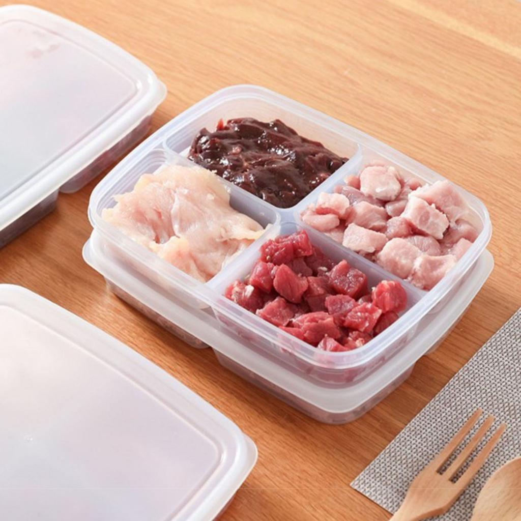Geteilter Aufbewahrungsbehälter Mehrzweck Luftdicht Zwiebel Ingwer Knoblauch Gefrorenes Fleisch Behälter Für Gefrierschrank