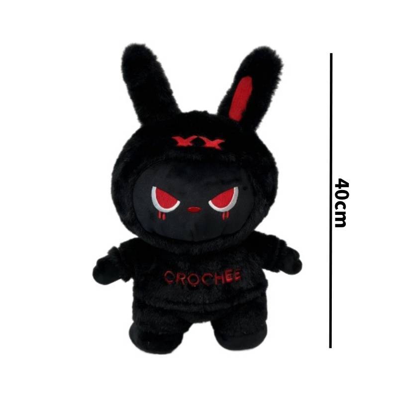 Plush Bunny Toy Halloween Easter Dark Style Soft Cushion For Kids And Adults