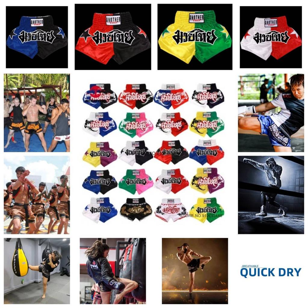 Stern Muay Thai Shorts Hosen Kickboxen Boxen MMA UFC Kampfsport Kampf Unisex Herren Damen Schnelltrocknend Druck Elastisch Hoher Bund Polyester Training