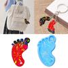 Small Foot Ornament Silicone Mold Woman Keychain Decorative Pendant Resin Casting Mould Jewelry Molds for DIY Crafts