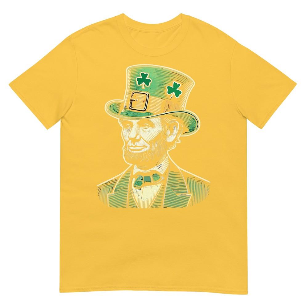 Unisex Patriotic St Patricks Day Irish Abraham Lincoln Funny TShirt