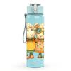 1PC Twin Country Sheep Dolls 750ml Color Plastic Sports Water Bottle Leakproof Flip Straw Lid Suitable for Sports Office Home Use