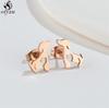 Cute Stainless Steel Heart Dog Earring for Women Cartoon Animal Ear Jewelry Girls Student Lovely Pup Earrings Gifts Accessories