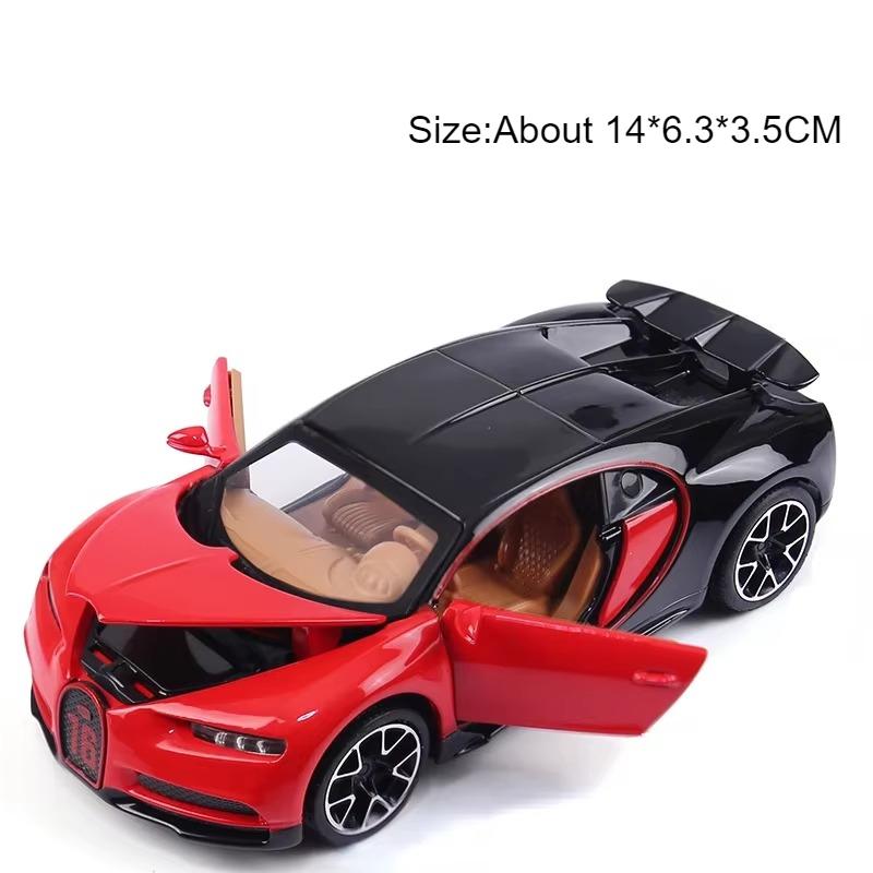 1:32 Scale Tourbillon Chiron Toy Sports Car Model Diecast Metal Sound Light Pull Back Simulation Vehicle Models Ornaments Gift