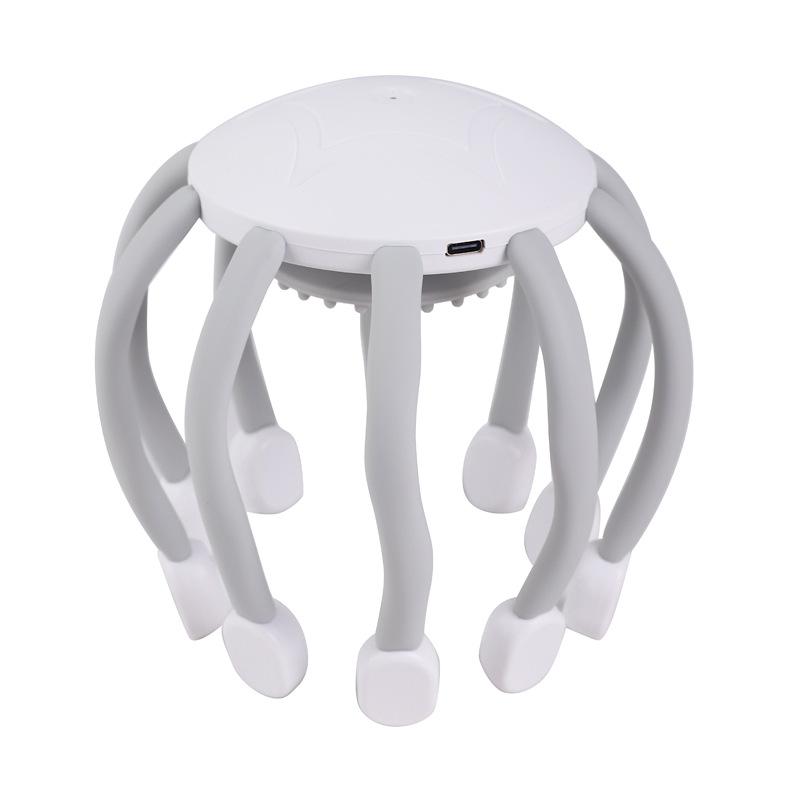 

Intelligent Octopus Head Massager Multi-Dimensional Vibration Scalp Relaxation Sleep Unclogging Decompression Massage Instrument белый