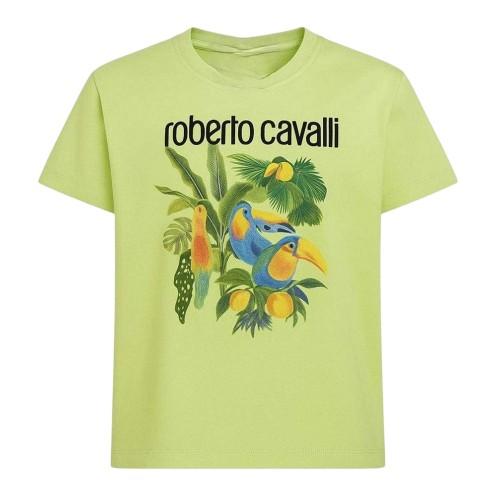 Roberto Cavalli Childrens/Kids Logo Regular Short-Sleeved T-Shirt