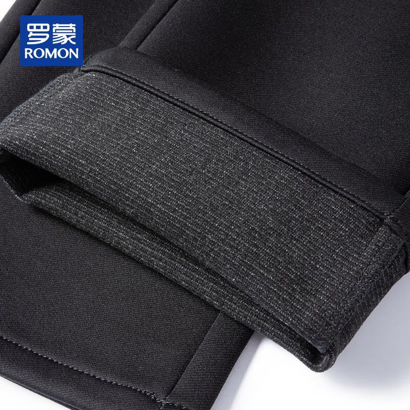 ROMON Men's Straight-Leg Wool Blend Casual Trousers