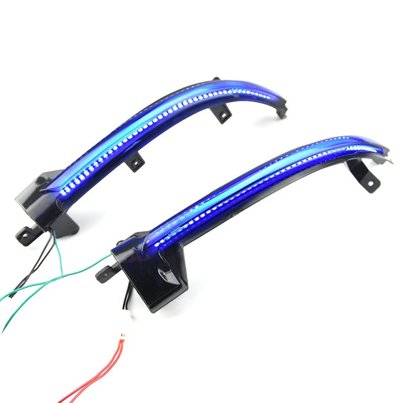 2Pcs For VW Touareg II MK2 7P 2010-2018 (with Light Version) LED Dynamic Mirror Blinker Light Sequential Turn Signal Lamp