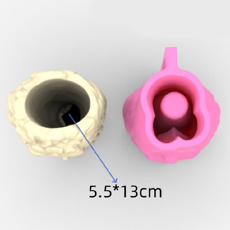 Concrete Vase Silicone Molds DIYs Flowerpot Mould Ornament Making Flower Girl Plaster Epoxy Resin Castings Molds Decors