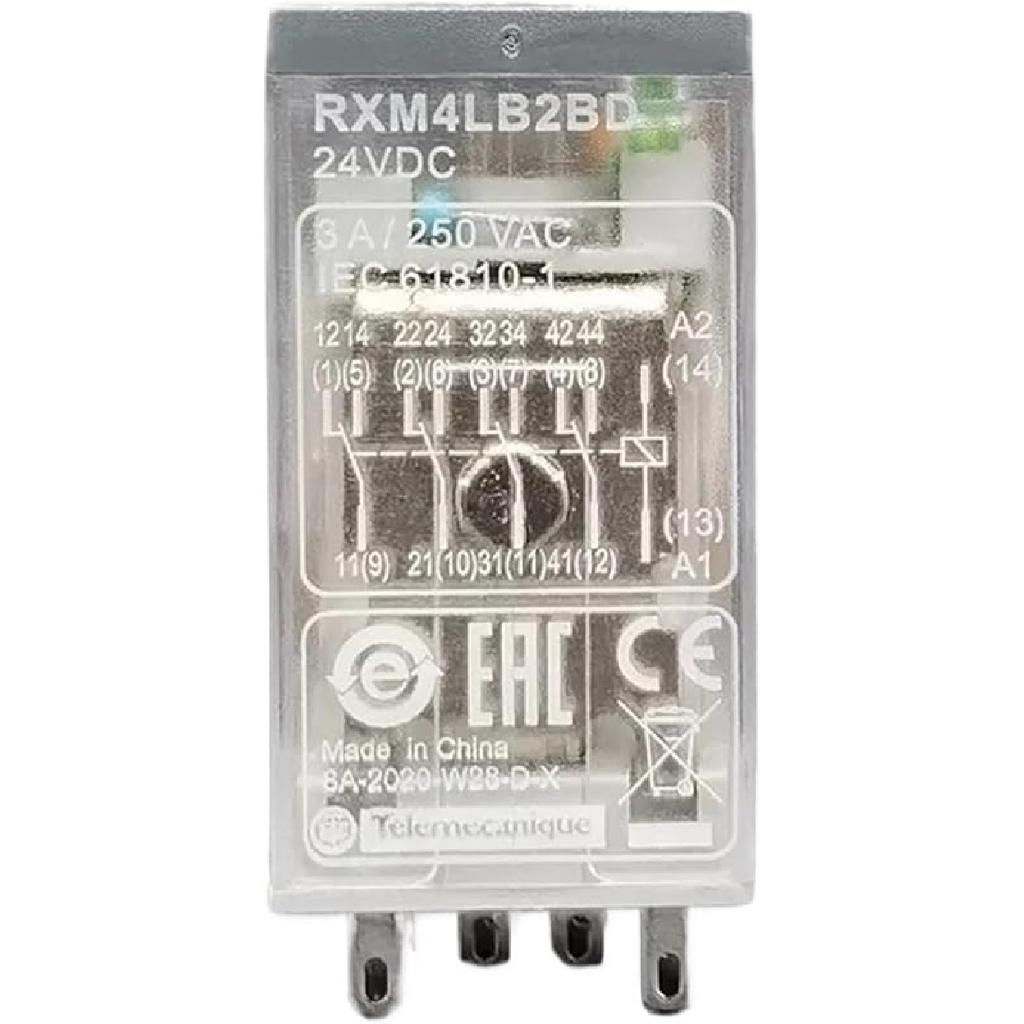 RXM2LB2BD Intermediate Relay DC24V AC Contactor 8-pin 14-pin RXM4LB2P7 230VAC(RXZE1M4C 14foot Base)
