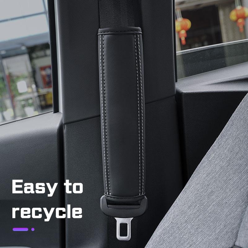 For BMW E38 E46 F15 E90 E92 E87 G20 G30 1 3 5 7 X1 Car Accessories 2Pcs Car Seat Belt Nappa Leather Safety Belt Shoulder Covers