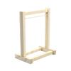 Doll Clothes Rack with Mini Hanger Wooden Girl Doll Garment Display Organizer Rack Dollhouse Clothing Wardrobe Furniture Accessories