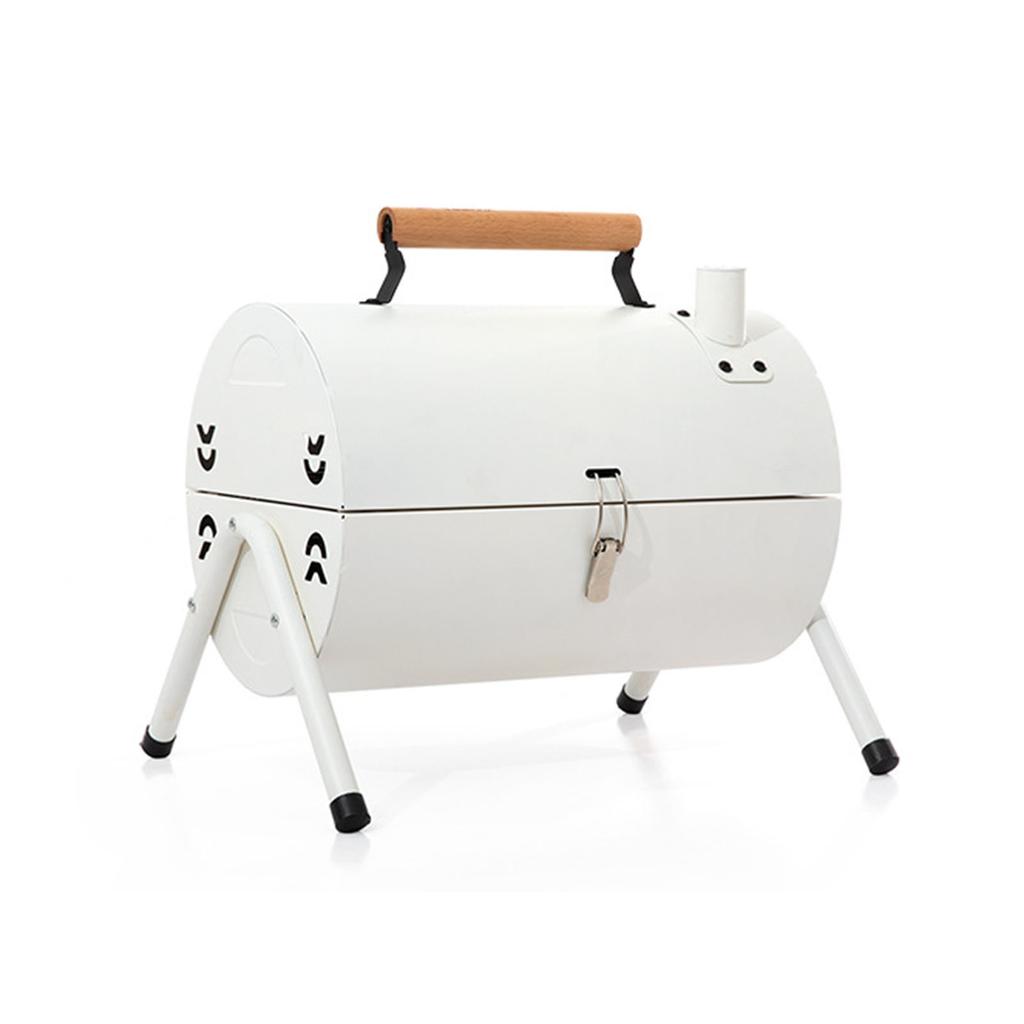 Charcoal Barbecue Grill Portable Smoke Free Double Sided Metal Charcoal BBQ Grill for Camping