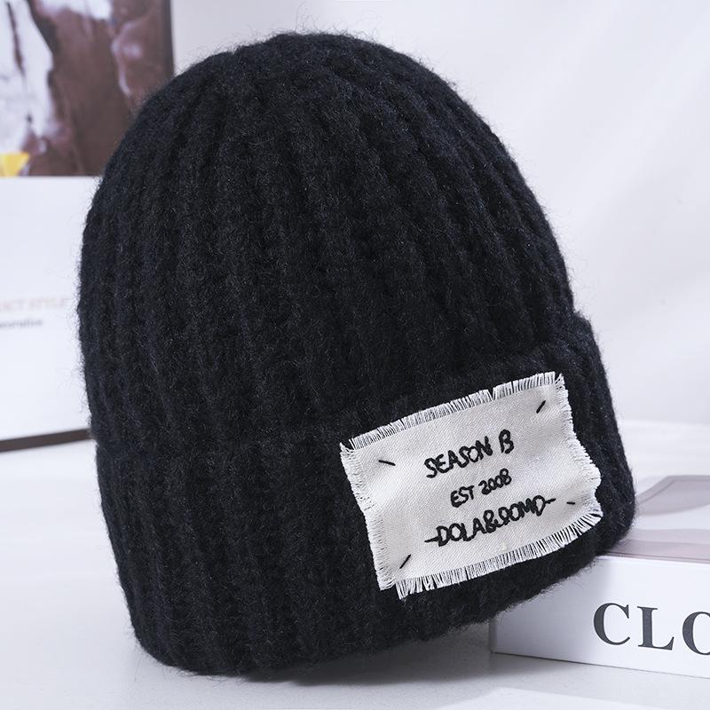 Women's New Warm Knitted Hat Korean Style Versatile Loose Face and Small Windproof Ear Protection Wool Hat Cold Hat Men