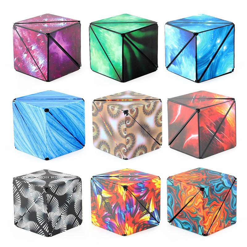 New! Magnetic Rubiks Cube Funny Variety Changeable 3d Geometric Magic Cube Decompression Puzzle Toys For