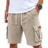 Pantaloncini Cargo Casual da Uomo con Coulisse in Vita, Vestibilità Rilassata con Tasche Multiple, Tessuto Leggero e Traspirante per l'Uso Quotidiano