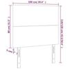 VidaXL LED Headboard Bedroom Furniture Single Bed Accessory Headboard Interior Dark Brown 3122137