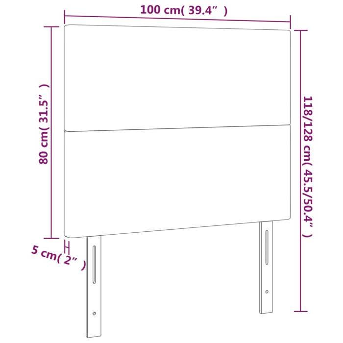 VidaXL LED Headboard Bedroom Furniture Single Bed Accessory Headboard Interior Dark Brown 3122137