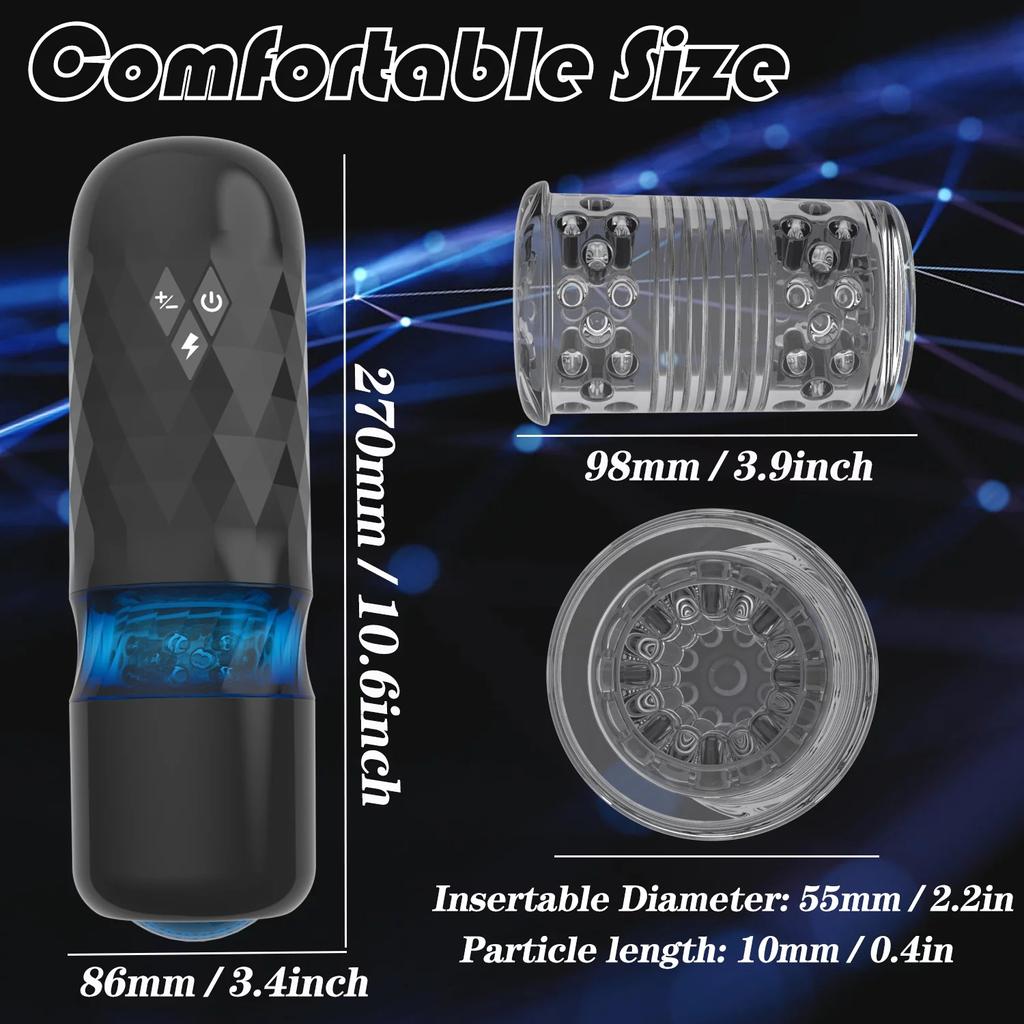 Hannibal Male Masturbators Cup Telescopic Rotation Penis Stimulation Electric Pocket Pussy Vagina Blowjob Adult Sex Toy for Male