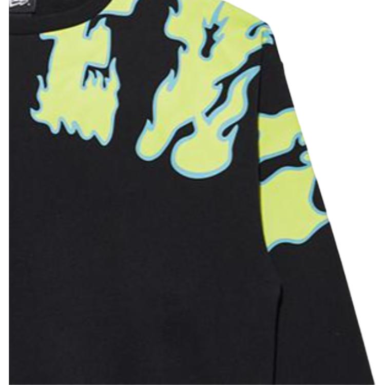 New Era FW22 Eternal Light Flame Print Long Sleeve T-Shirt Unisex Tops Black 13350927
