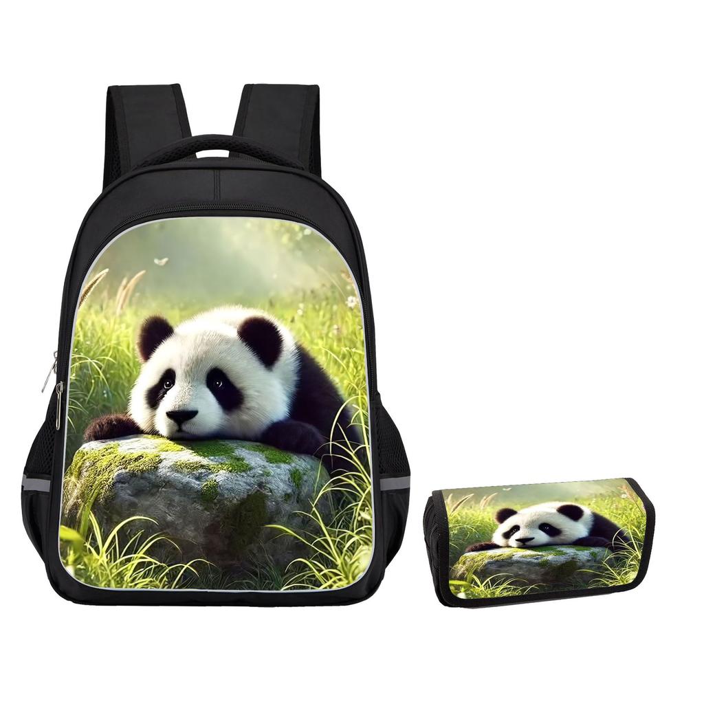 Stampa ad Alta Definizione Panda Alto Valore Attraverso il Confine Protezione Bordo Grande Capacità Tempo Libero Cancelleria Custodia Astuccio Due Set
