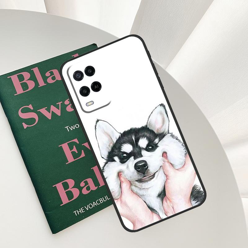 Alaskan Husky Dog Cute Puppy Case For Oppo A96 A76 A16 A15 A17 A52 A72 A54S A57S A58 A78 A98 A57 A77 A54 A74 A94 Cover