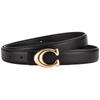 New Women's Smooth Buckle Belt - Alloy Fashion Letter Leather Waist Belt, Korean Style Trend