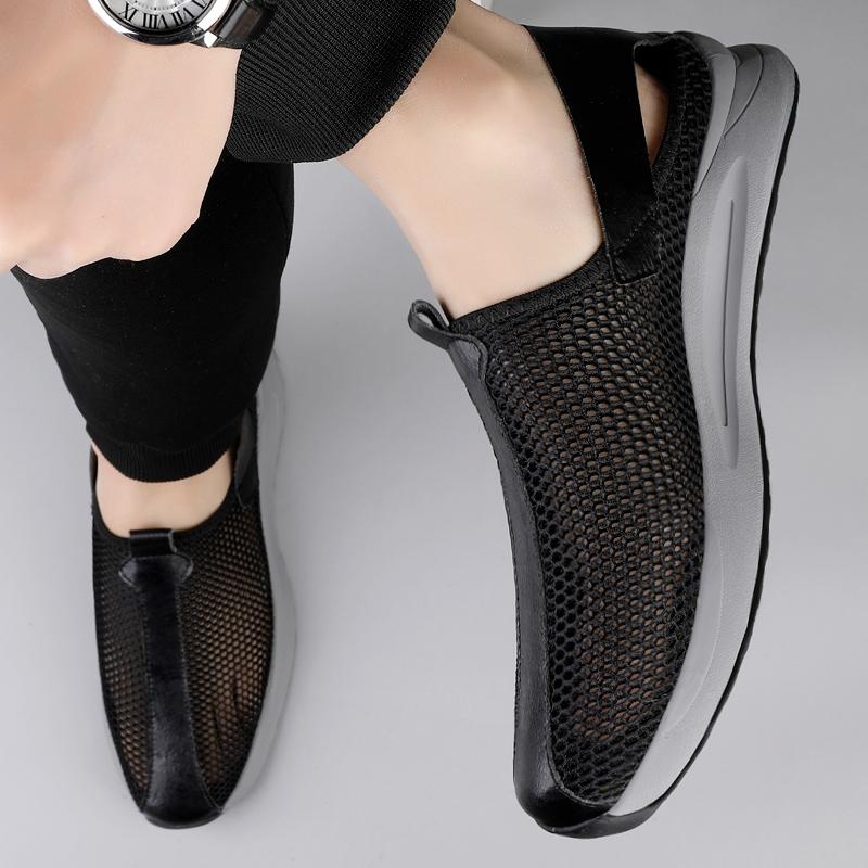 Official Website Hot Selling Summer Mesh Shoes Men's Commuting Leisure Shoes Versatile Interview Work Shoes for Men‘s Simple