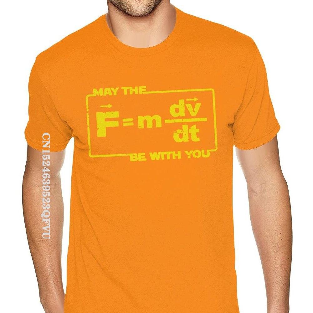 Oversized May The Force Star Equation Funny Space Physics Humor Wars T Shirt Homme Simple Design Gothic Style Anime Tshirt