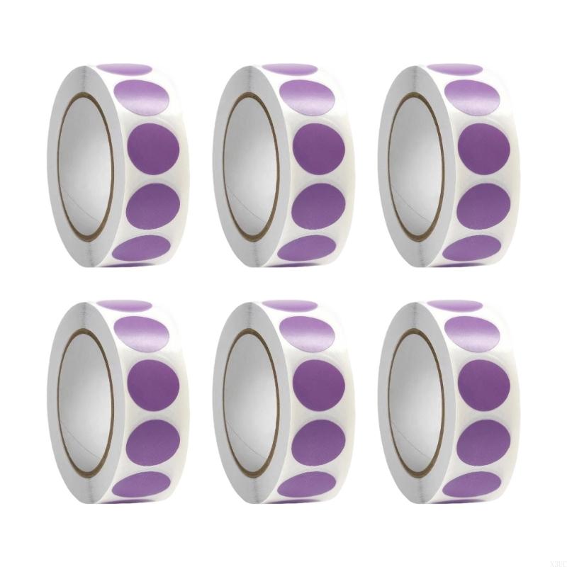 

6 Rolls Round Sticker Coding Label Circular Sticker For Document Labeling X3UC
