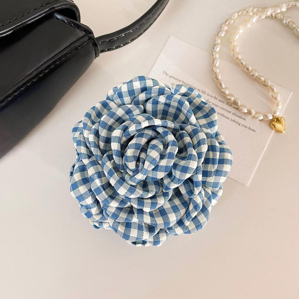 Caro Blumenstoff Rose Haarspange - Europäischer & Amerikanischer Stil Dutt-Accessoire