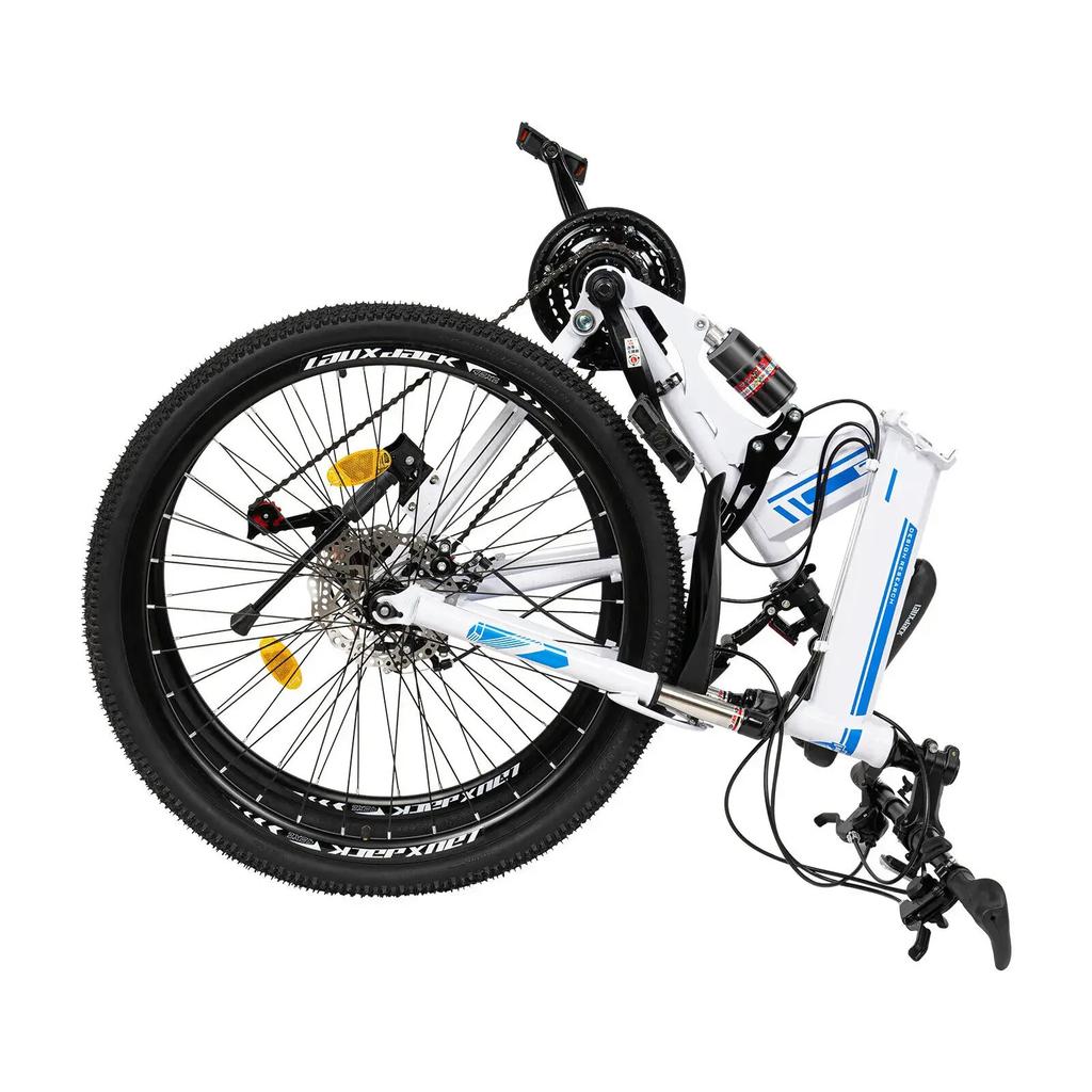 Bicicleta de Montaña Plegable 26" 21 Velocidades Frenos de Disco Doble MTB para Hombre para Viajar al Trabajo Deportes al Aire Libre