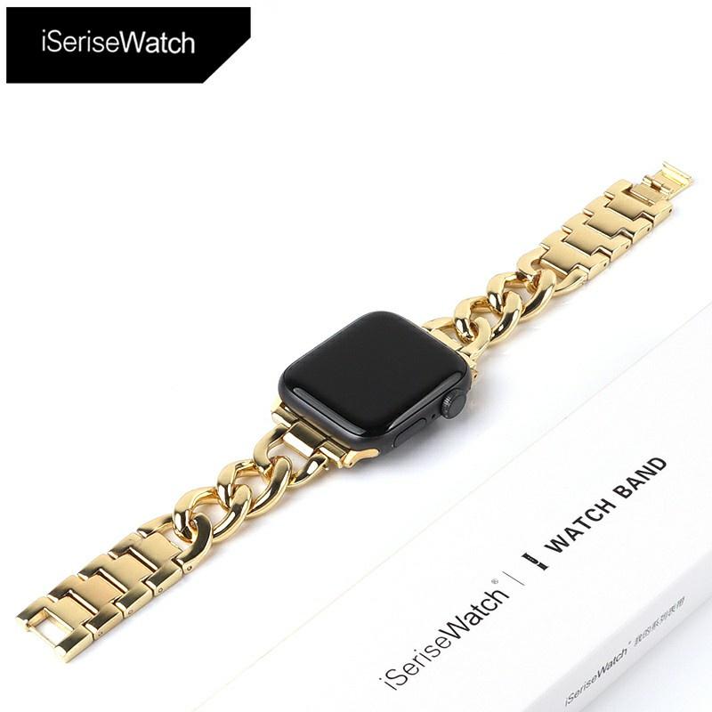 Bracelet de montre à chaîne en Denim en métal pour femme, pour Apple Watch 49mm 45mm 44mm 41mm 40mm, bracelet de montre en acier inoxydable